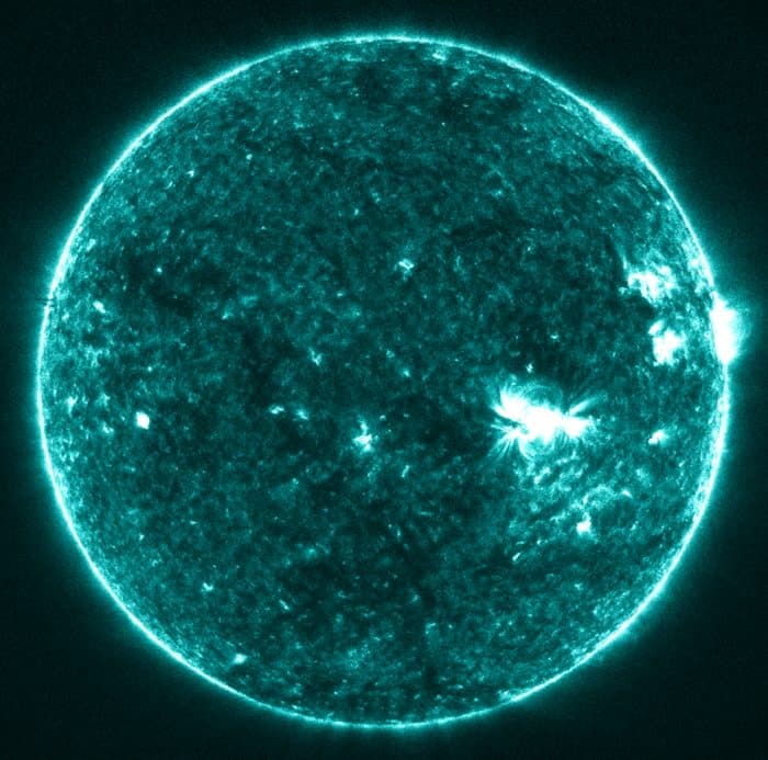 SDO/AIA 131 Å EUV image of the sun, 5 December 2016